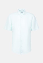 Regular Linen shirt Uni in Grün |  Seidensticker Onlineshop