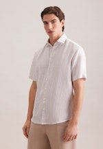 Regular Leinenhemd Gestreift in Beige |  Seidensticker Onlineshop