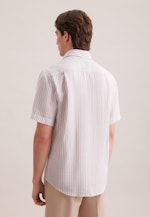 Regular Leinenhemd Gestreift in Beige |  Seidensticker Onlineshop