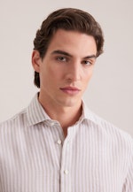 Regular Leinenhemd Gestreift in Beige |  Seidensticker Onlineshop