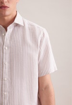 Regular Leinenhemd Gestreift in Beige |  Seidensticker Onlineshop
