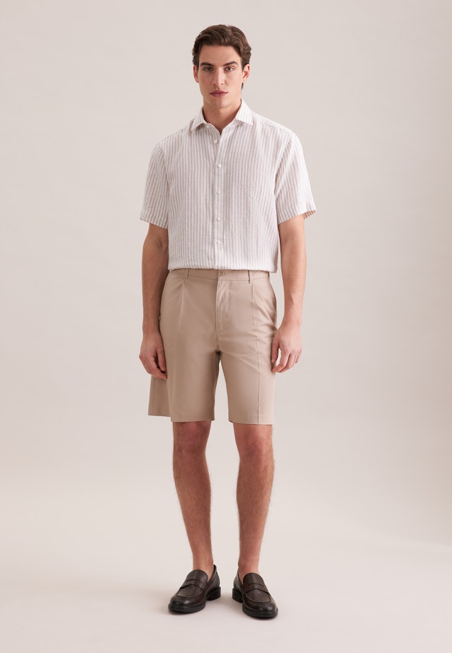 Regular Leinenhemd Gestreift in Beige |  Seidensticker Onlineshop