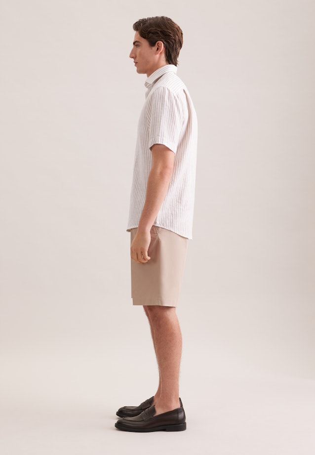 Regular Leinenhemd Gestreift in Beige |  Seidensticker Onlineshop