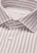Regular Leinenhemd Gestreift in Beige |  Seidensticker Onlineshop