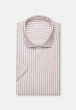 Regular Leinenhemd Gestreift in Beige |  Seidensticker Onlineshop