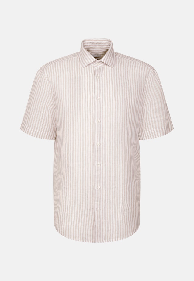 Regular Leinenhemd Gestreift in Beige |  Seidensticker Onlineshop