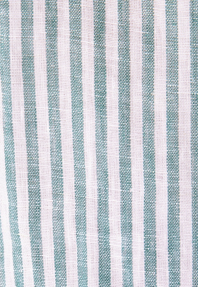 Regular Leinenhemd Gestreift in Türkis |  Seidensticker Onlineshop