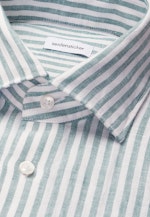 Regular Chemise en lin Rayures in Turquoise |  Seidensticker Onlineshop