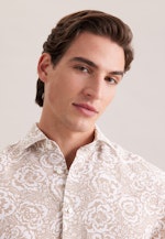 Regular Leinenhemd Druck in Beige |  Seidensticker Onlineshop