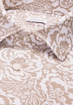 Regular Leinenhemd Druck in Beige |  Seidensticker Onlineshop