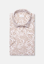 Regular Leinenhemd Druck in Beige |  Seidensticker Onlineshop