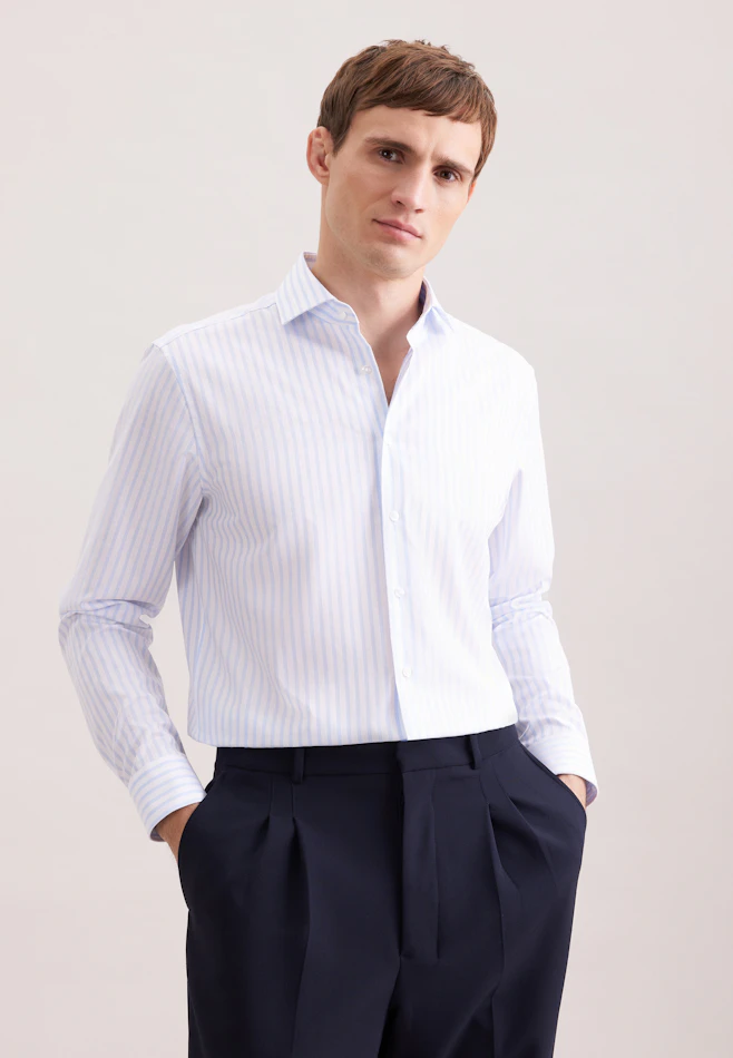 Comfort Business shirt Stripes in Hellblau | Seidensticker online shop
