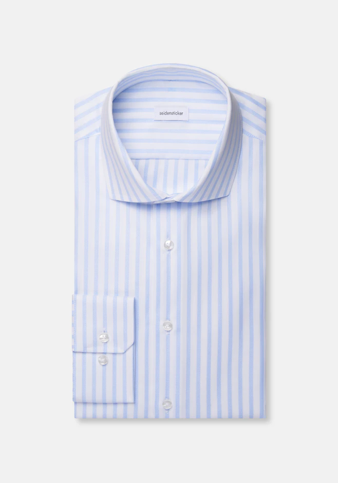 Comfort Chemise d'affaires Rayures dans Bleu Clair | Boutique en ligne Seidensticker