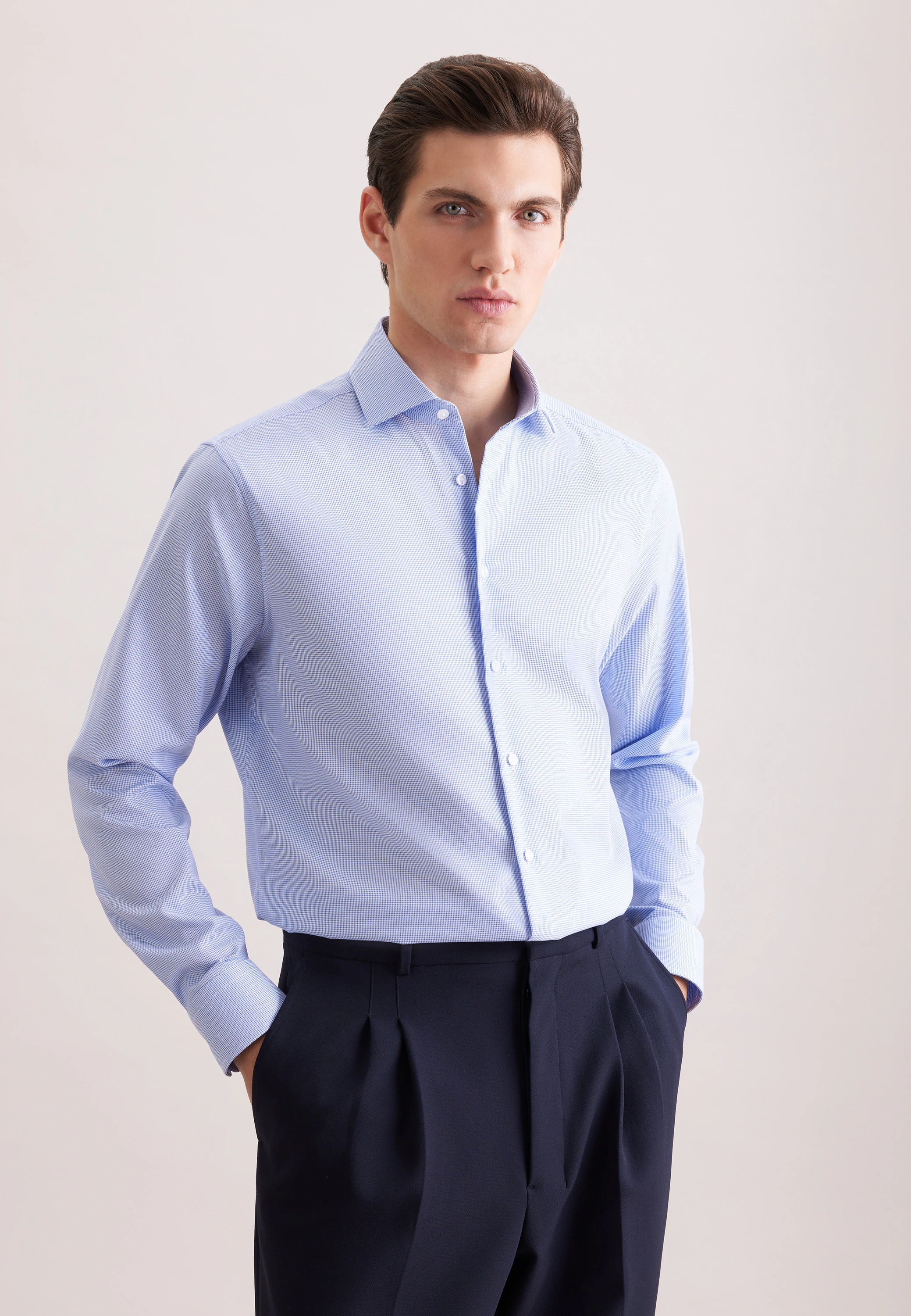 Seidensticker Comfort Business Hemd Struktur, Kollektion, Größe 48 aus Herren/Hemden/Business