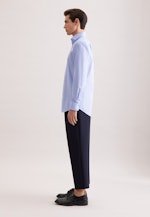 Comfort Business Hemd Struktur in Mittelblau |  Seidensticker Onlineshop