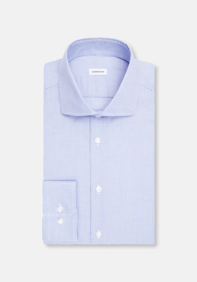 Comfort Chemise d'affaires Structure dans Bleu Moyen | Boutique en ligne Seidensticker