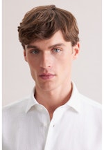 Shaped Leinenhemd Uni in Weiß |  Seidensticker Onlineshop