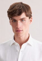 Shaped Leinenhemd Uni in Weiß |  Seidensticker Onlineshop