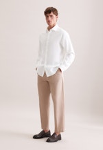 Shaped Leinenhemd Uni in Weiß |  Seidensticker Onlineshop