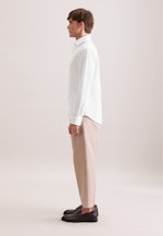 Shaped Leinenhemd Uni in Weiß |  Seidensticker Onlineshop