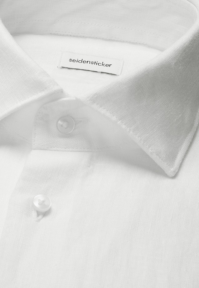 Shaped Leinenhemd Uni in Weiß |  Seidensticker Onlineshop