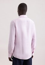 Shaped Leinenhemd Uni in Rosa |  Seidensticker Onlineshop