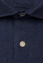 Shaped Leinenhemd Uni in Dunkelblau |  Seidensticker Onlineshop