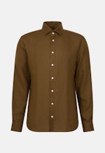 Shaped Chemise en lin Uni in Vert |  Seidensticker Onlineshop