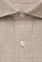 Shaped Linen shirt Uni in Beige |  Seidensticker Onlineshop