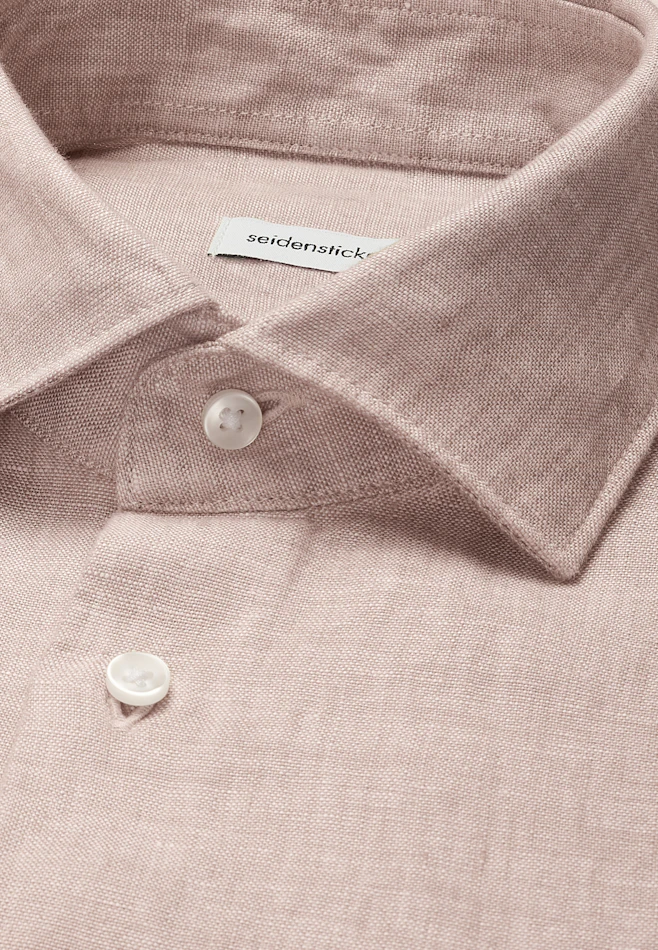 Shaped Leinenhemd Uni in Beige | Seidensticker Onlineshop