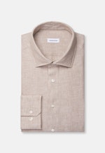 Shaped Linen shirt Uni in Beige |  Seidensticker Onlineshop