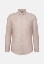 Shaped Linen shirt Uni in Beige |  Seidensticker Onlineshop