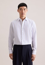 Slim Business Hemd Gestreift in Mittelblau |  Seidensticker Onlineshop