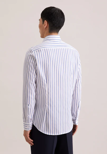 Slim Business Hemd Gestreift in Mittelblau |  Seidensticker Onlineshop