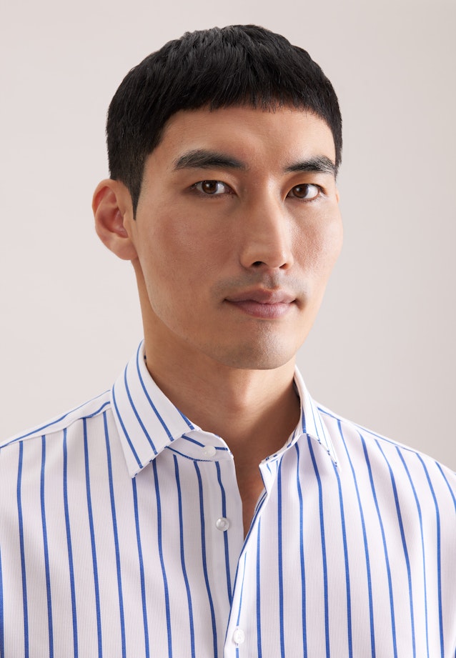 Slim Business Hemd Gestreift in Mittelblau |  Seidensticker Onlineshop