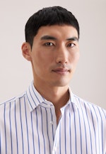 Slim Business Hemd Gestreift in Mittelblau |  Seidensticker Onlineshop