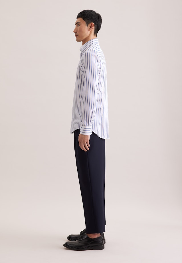 Slim Business Hemd Gestreift in Mittelblau |  Seidensticker Onlineshop