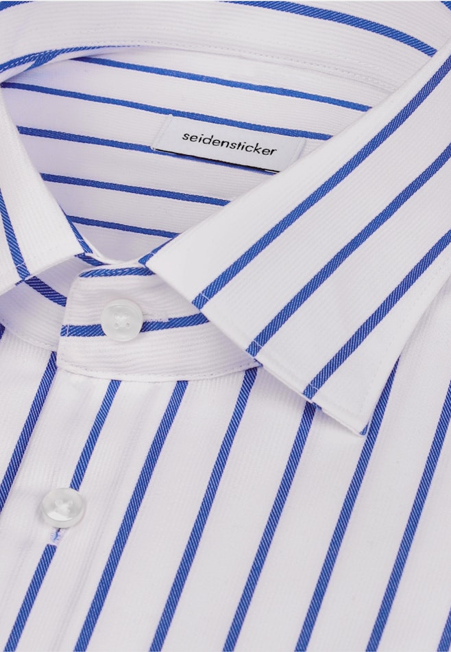 Slim Business shirt Stripes in Mittelblau | Seidensticker online shop