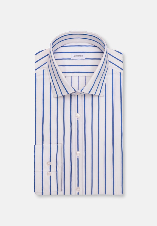 Slim Business Hemd Gestreift in Mittelblau |  Seidensticker Onlineshop