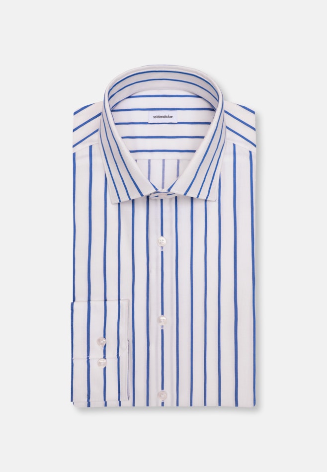 Slim Business Hemd Gestreift in Mittelblau | Seidensticker Onlineshop