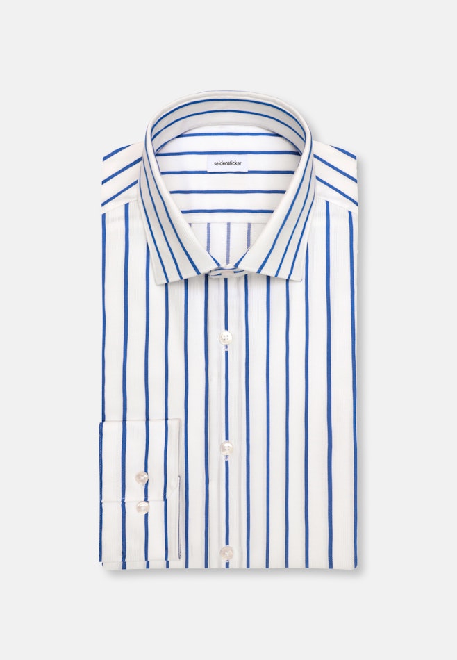 Slim Business shirt Stripes in Mittelblau | Seidensticker online shop