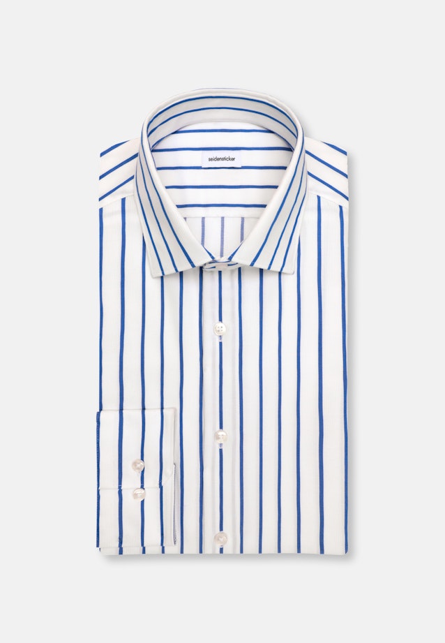 Slim Business Hemd Gestreift in Mittelblau |  Seidensticker Onlineshop