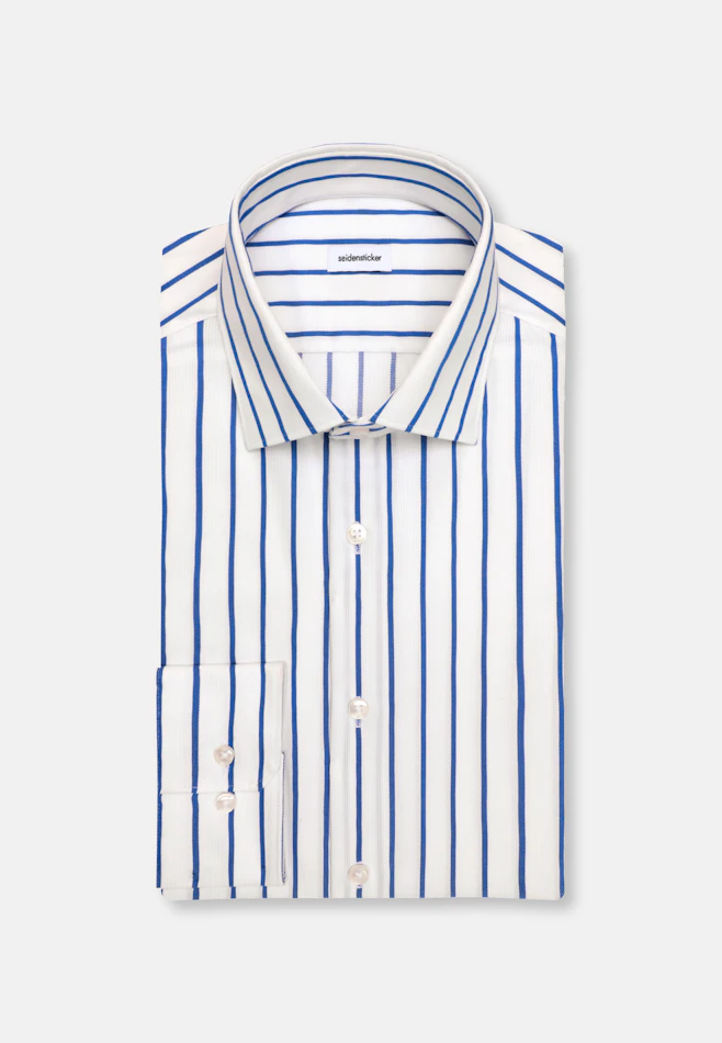 Slim Business shirt Stripes in Mittelblau | Seidensticker online shop