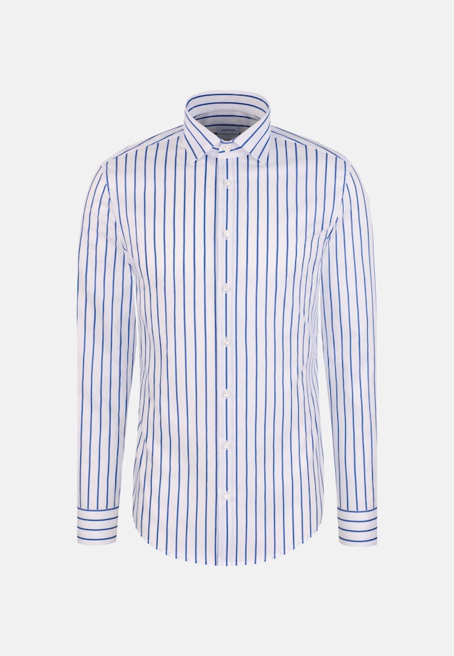 Slim Business Hemd Gestreift in Mittelblau |  Seidensticker Onlineshop
