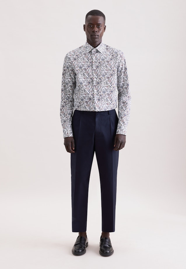 Shaped Business Hemd Druck in Grün |  Seidensticker Onlineshop