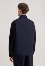 Regular Veste Uni in Bleu Foncé |  Seidensticker Onlineshop