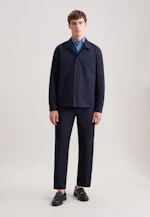 Regular Veste Uni in Bleu Foncé |  Seidensticker Onlineshop