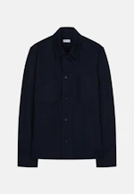 Regular Veste Uni in Bleu Foncé |  Seidensticker Onlineshop