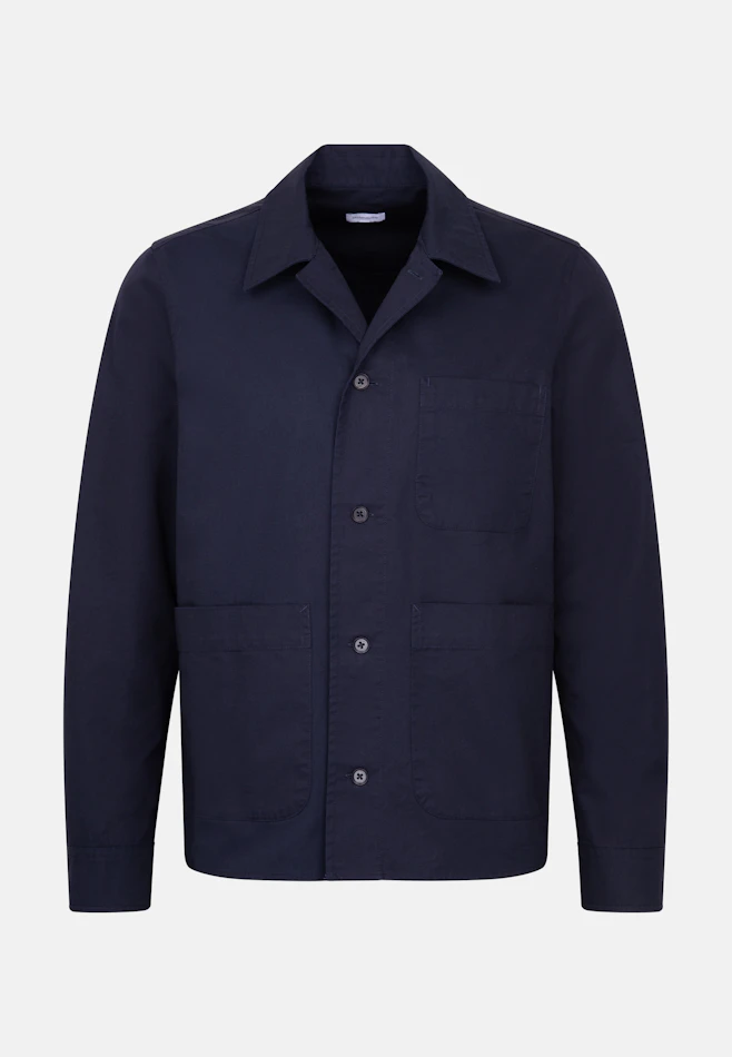 Regular Veste Uni dans Bleu Foncé | Boutique en ligne Seidensticker