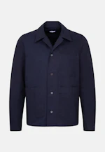 Regular Veste Uni in Bleu Foncé |  Seidensticker Onlineshop